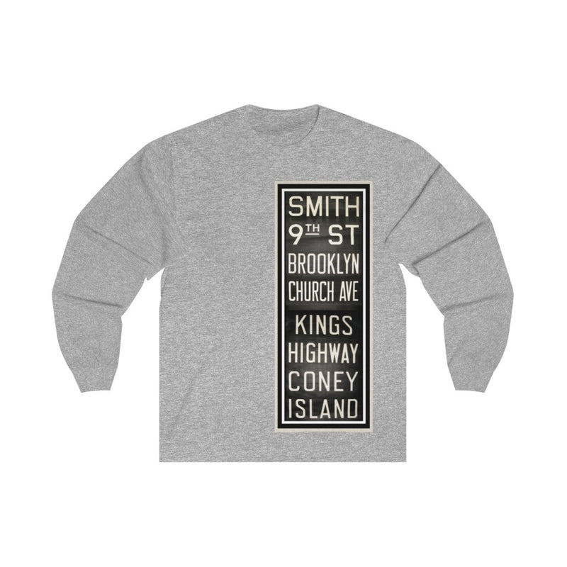 Brooklyn Subway Stops Long Sleeve Tee