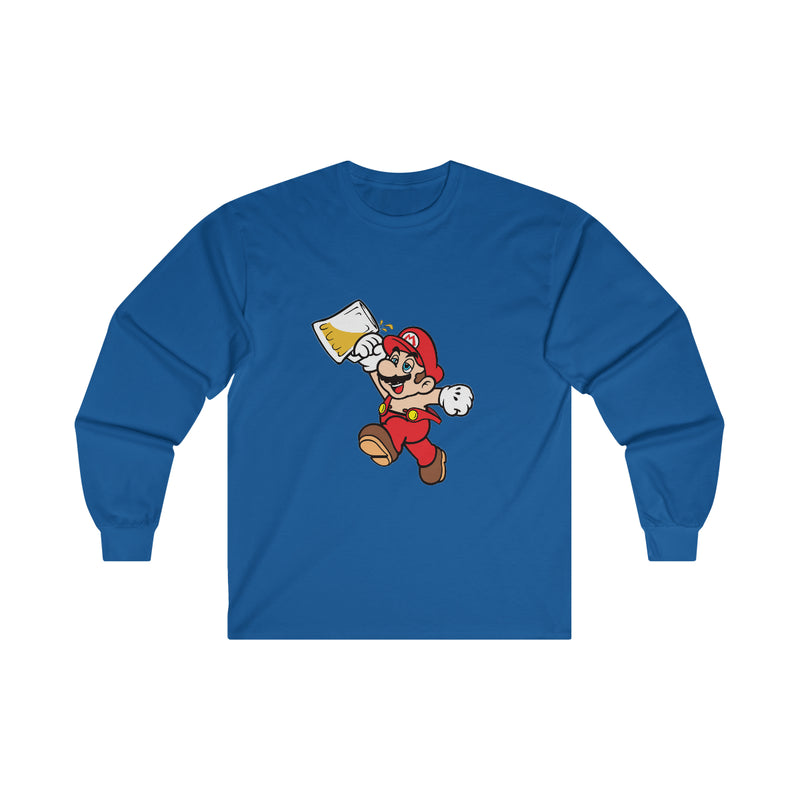 Drinking Mario Long Sleeve Tee