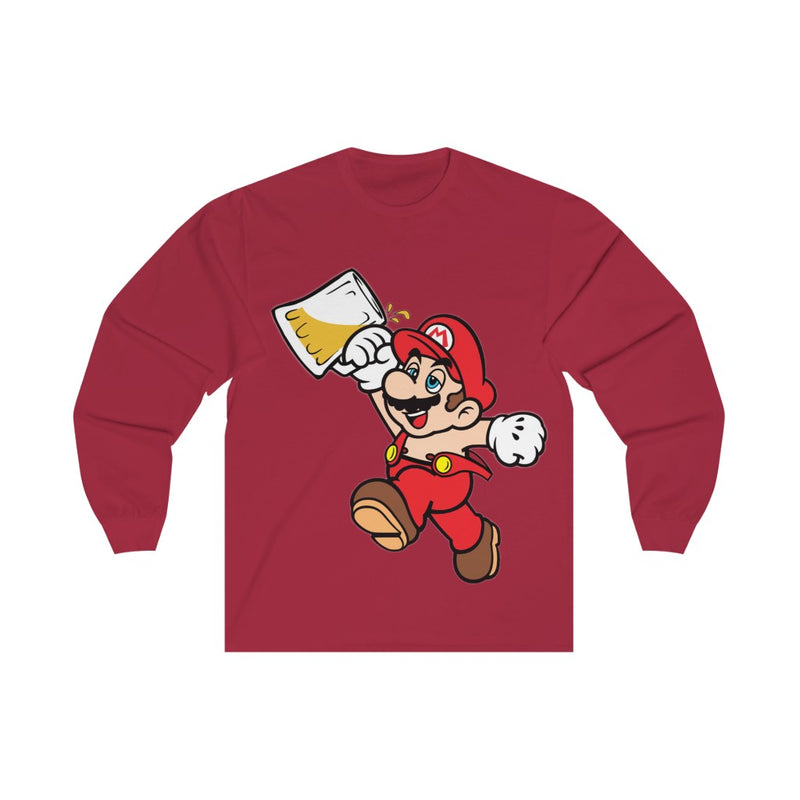 Drunk Mario Long Sleeve Tee