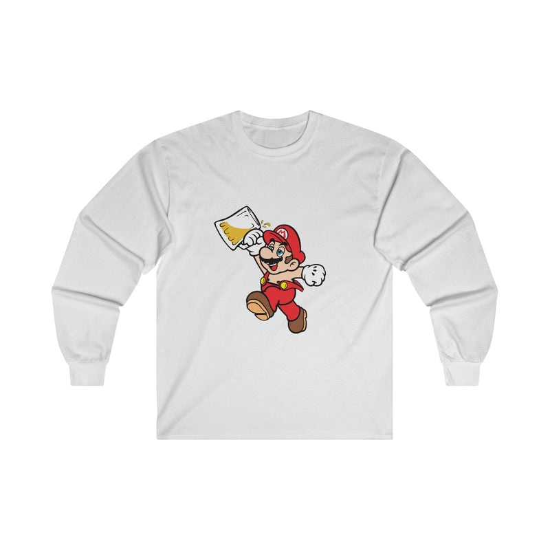 Drinking Mario Long Sleeve Tee