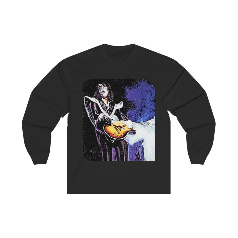 Ace Frehley Smoking Guitar Artwork Long Sleeve  T-Shirt